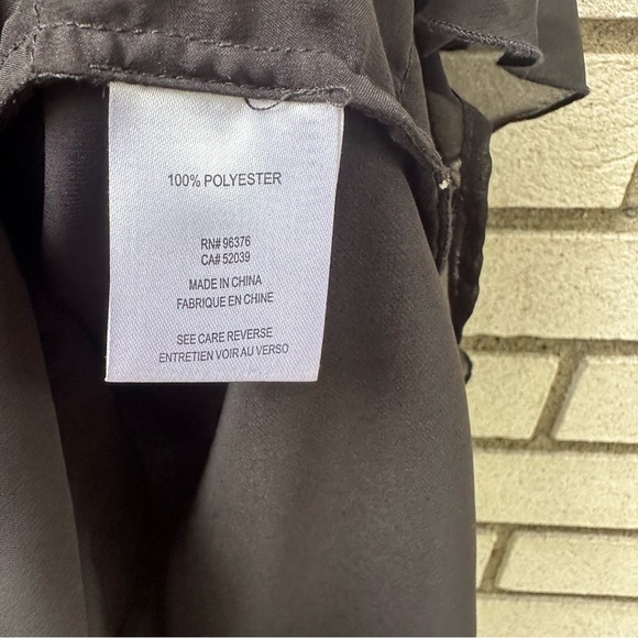 Samuel Dong Black Sleeveless Ruffle Tunic Top Blouse Button Front Layered Sheer - Picture 6 of 9